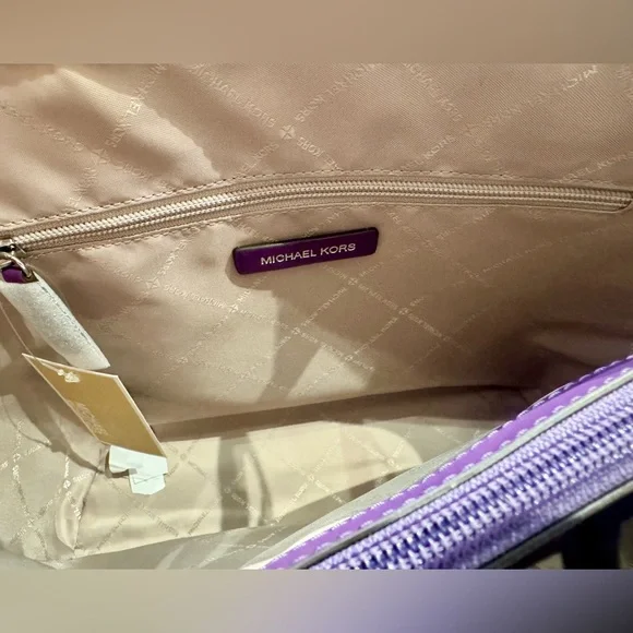 NWT Michael Kors Voyager Large Color-Block Signature Logo Tote Bag - Picture 7 of 10